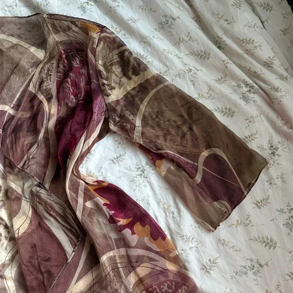 Sheer animal print cardigan in great condition size large - Picture 2 of 6